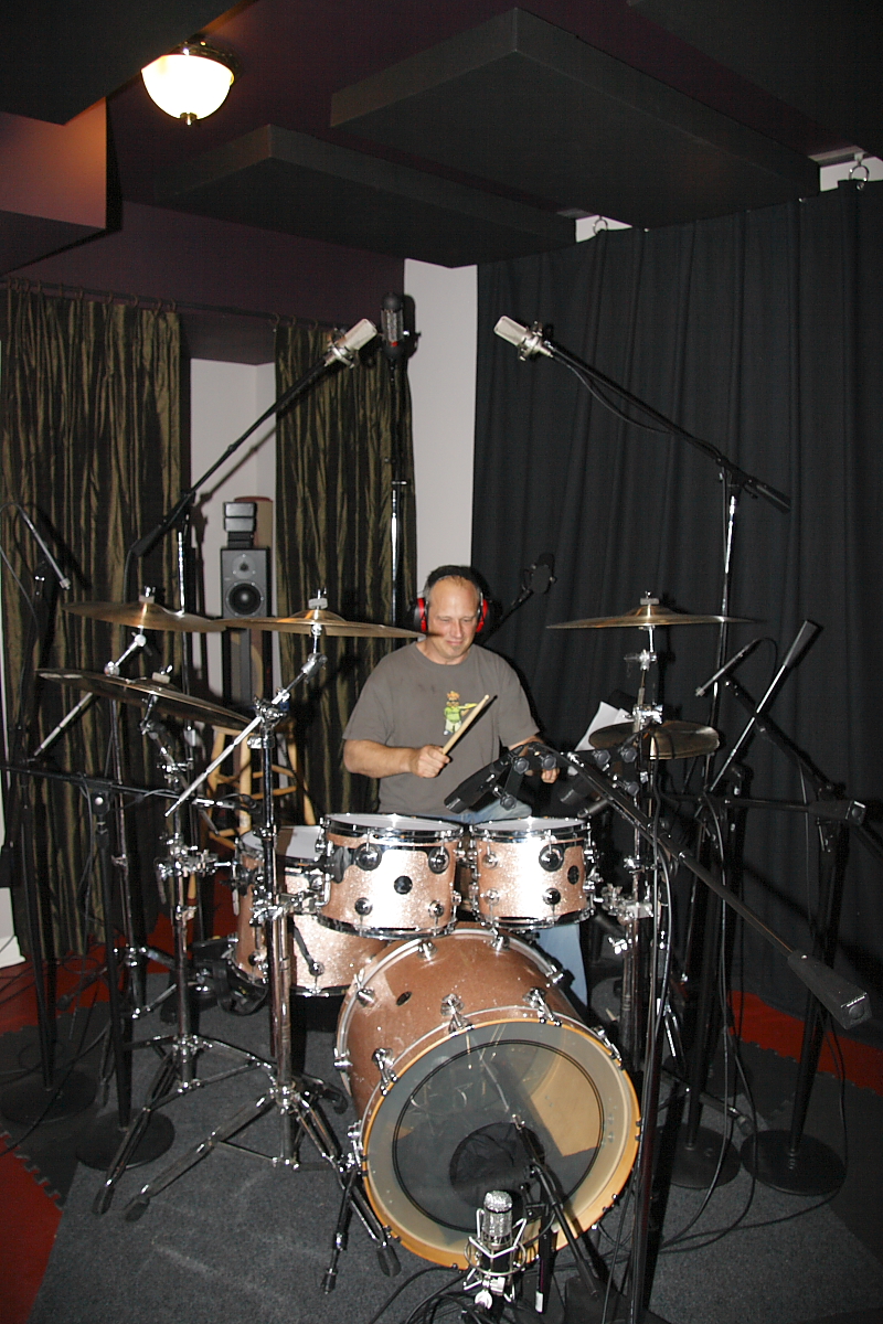 Ben Smith rocking the drums at DBAR Productions