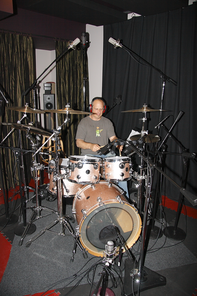 Ben Smith tracking drums