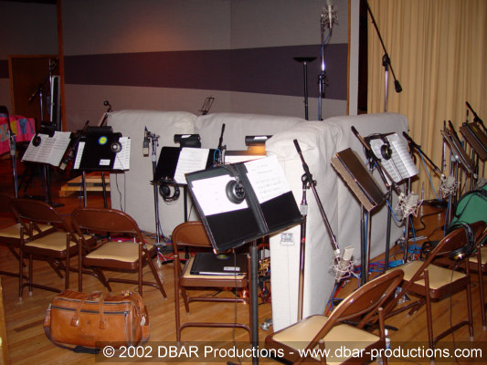 Big Band recording setup in Studio A at Triad Studios