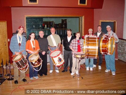 The drum line with Greg Adams and Paul McVicar